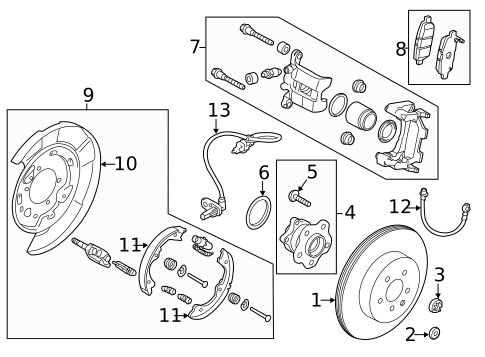 Rear Brakes for 2020 INFINITI Q50 #3