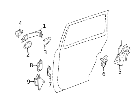 Lock & Hardware for 2010 Mercedes-Benz GL350 #1