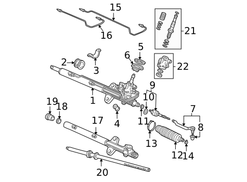 Steering Gear & Linkage for 2007 Honda Ridgeline #0