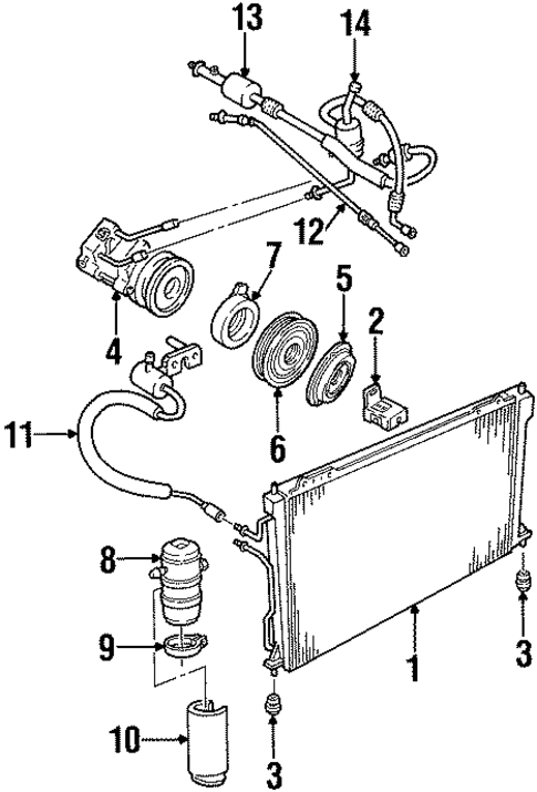 Condenser, Compressor & Lines for 1999 Lincoln Town Car #0