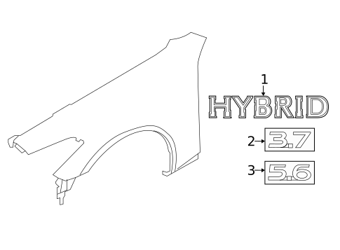 Exterior Trim - Fender for 2018 INFINITI Q70 #0
