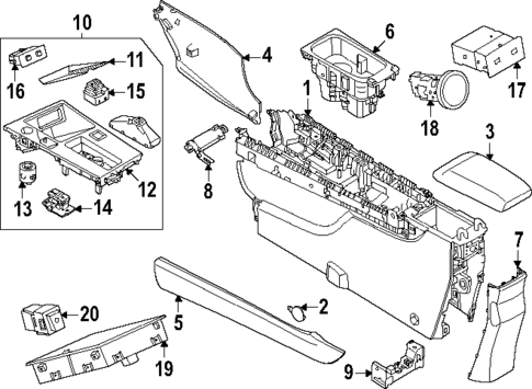 Center Console for 2025 Nissan Kicks #0