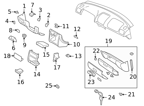 Instrument Panel for 2001 Subaru Impreza #0