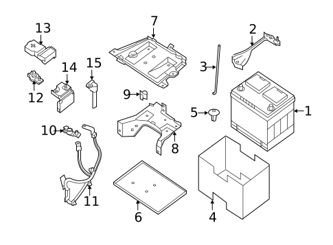 Battery for 2013 INFINITI JX35 #0