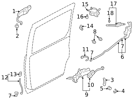 Lock & Hardware for 2000 Mazda MPV #0