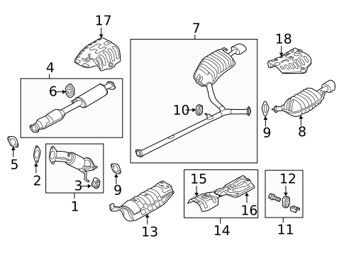Exhaust Components for 2012 Kia Optima #1
