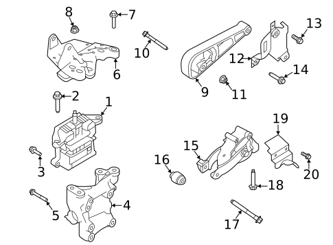Engine Mounting for 2022 Land Rover Discovery Sport #1