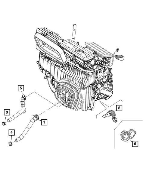 Air Conditioner and Heater Plumbing for 2019 Fiat 500X #1