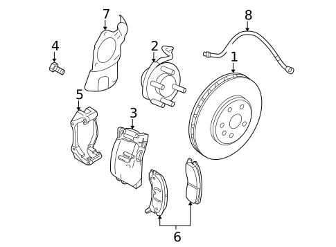 Hubs & Related Components for 2008 Cadillac STS #1