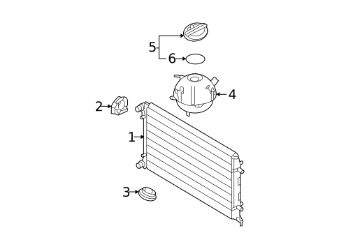 Radiator & Components for 2006 Volkswagen Beetle #2