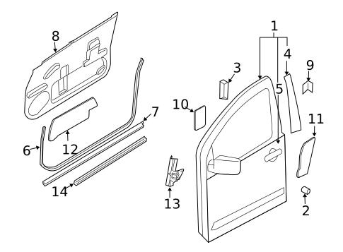Door & Components for 2006 Nissan TITAN #0