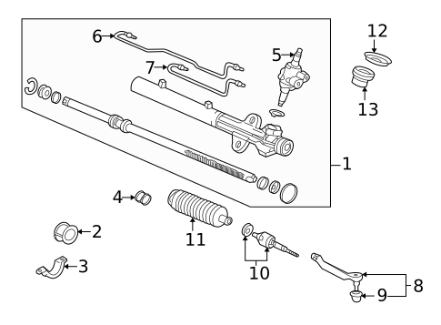 Steering Gear & Linkage for 2000 Honda Accord #2