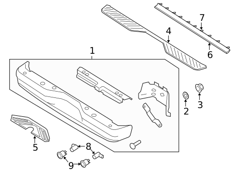 Bumper & Components - Rear for 2019 Ford F-150 #2