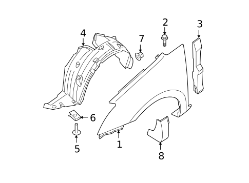 Exterior Trim - Fender for 2012 Nissan Sentra #0