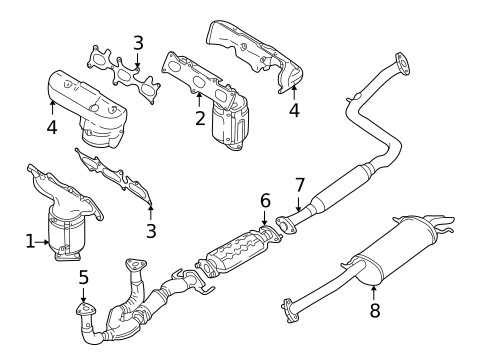 Exhaust Components for 2000 Mazda 626 #1
