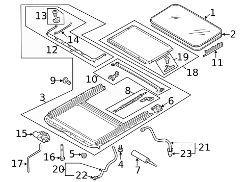 Sunroof for 2017 Porsche Cayenne #1