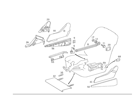 Belt Lock Mounting, Covering for 1989 Mercedes-Benz 300TE #1