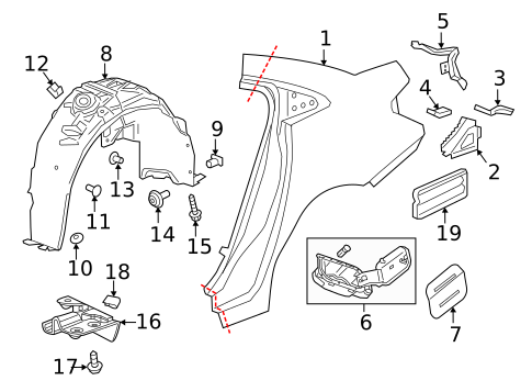 Quarter Panel & Components for 2020 Chevrolet Equinox #6