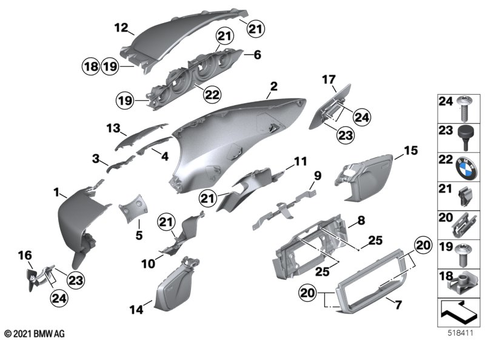 Motorcycle Trim Section, Windshield for 2020 BMW-Motorrad R 18 B #0