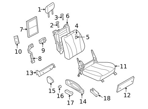 Front Seat Components for 2006 INFINITI Q45 #2