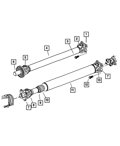 Propeller Shaft for 2005 Jeep Liberty #1