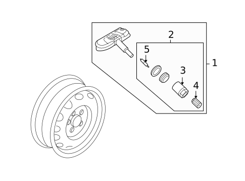 Tire Pressure Monitor Components for 2010 Volkswagen Golf #0