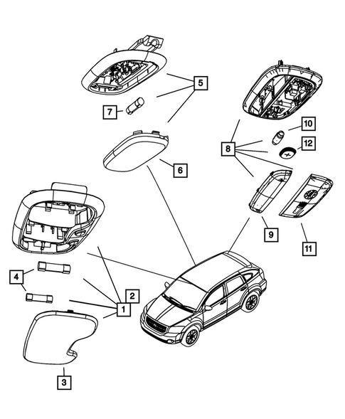 Lamps - Front, Rear and Courtesy for 2007 Dodge Caliber #2
