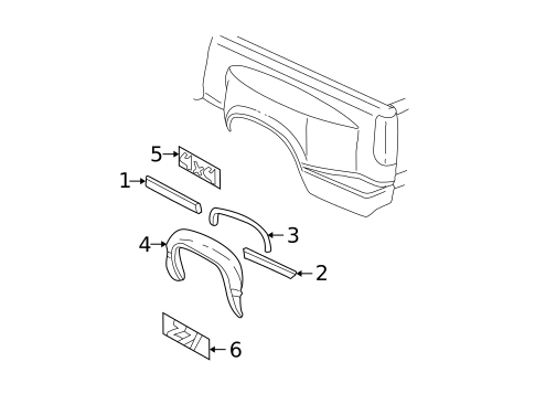 Exterior Trim - Pick UP Box for 1995 GMC K3500 Pickup #1