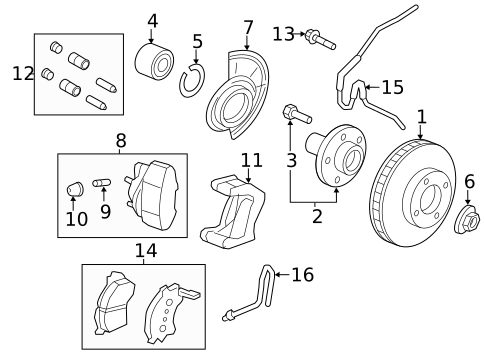 Disc Pads & Brake Shoes for 2008 Ford Escape #1