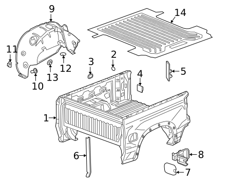 Pick UP Box for 2020 GMC Sierra 3500 HD #1