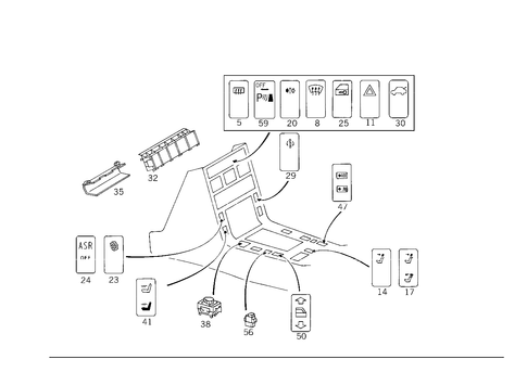 Switch for 1993 Mercedes-Benz 500SEL #1