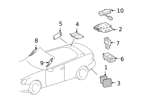 Antenna & Radio for 2009 Mercedes-Benz CLK350 #0