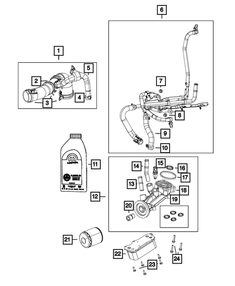 Engine Oiling, Oil Pan and Indicator (Dipstick) for 2018 Ram 2500 #0