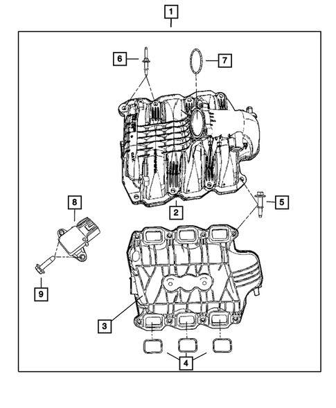 Manifolds and Vacuum Fittings for 2009 Dodge Dakota #1