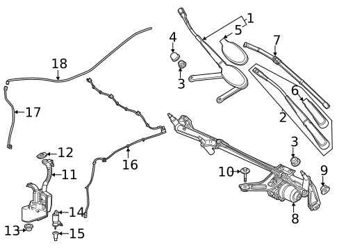 Wiper & Washer Components for 2024 Mercedes-Benz EQB 350 #2