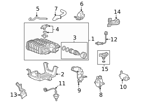 Emission Components for 2008 Honda Accord #0