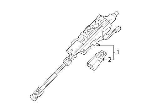 Steering Column Assembly for 2013 Mini Cooper #1