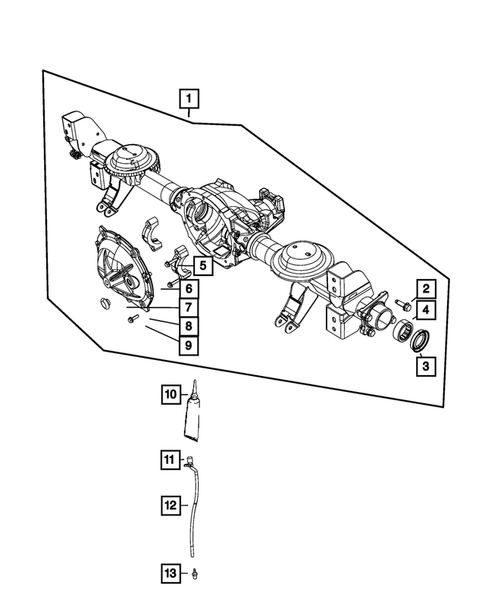 Rear Axle; Housing, Differential and Vent for 2008 Chrysler Aspen #1