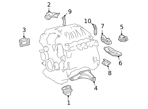 Engine & Trans Mounting for 2004 Mercedes-Benz SL55 AMG #0