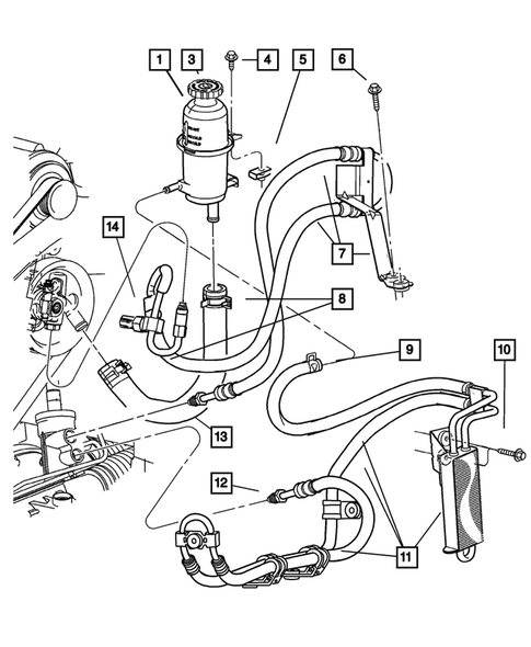 Power Steering Hoses for 2003 Jeep Liberty #0