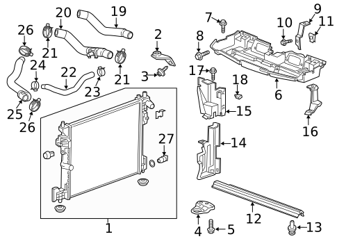 Radiator & Components for 2016 Cadillac CTS #3