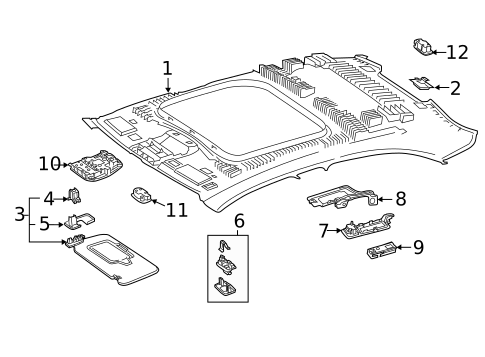 Interior Trim - Roof for 2020 Mercedes-Benz CLA35 AMG #0