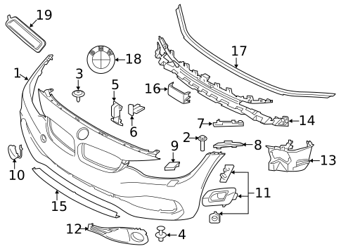 Bumper & Components - Front for 2015 BMW 428i xDrive Gran Coupe #2