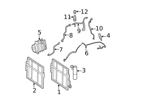 Condenser, Compressor & Lines for 2013 Mercedes-Benz CL600 #0