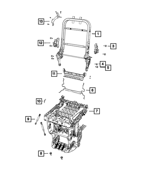 Rear Seats - Second Row - Adjusters, Recliners, Shields and Risers for 2017 Chrysler Pacifica #4