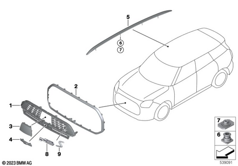 Exterior Trim / Grill for 2024 Mini Countryman SE ALL4 #0