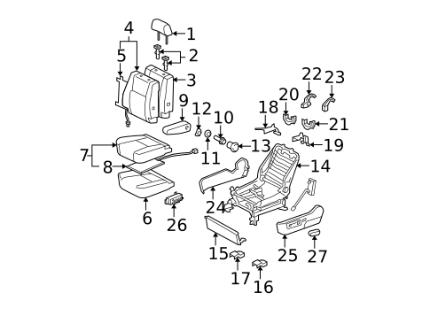 Front Seat Components for 2005 Toyota Sequoia #1