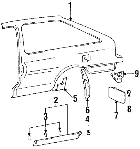 Outer Components for 1993 Mitsubishi Precis #0