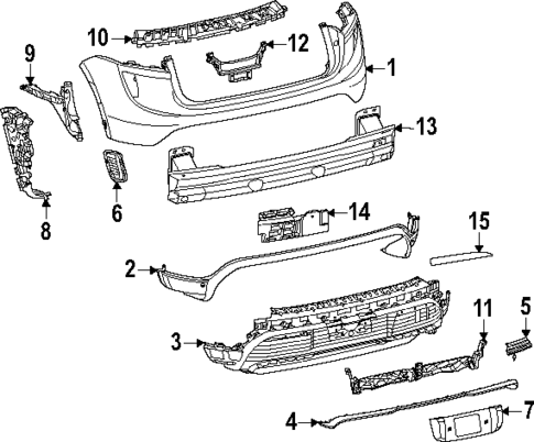 Bumper & Components - Rear for 2024 Porsche Macan #0