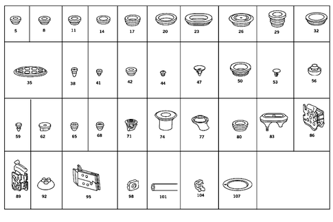 Expansion Plugs, Grommets for 1988 Mercedes-Benz 190D #3